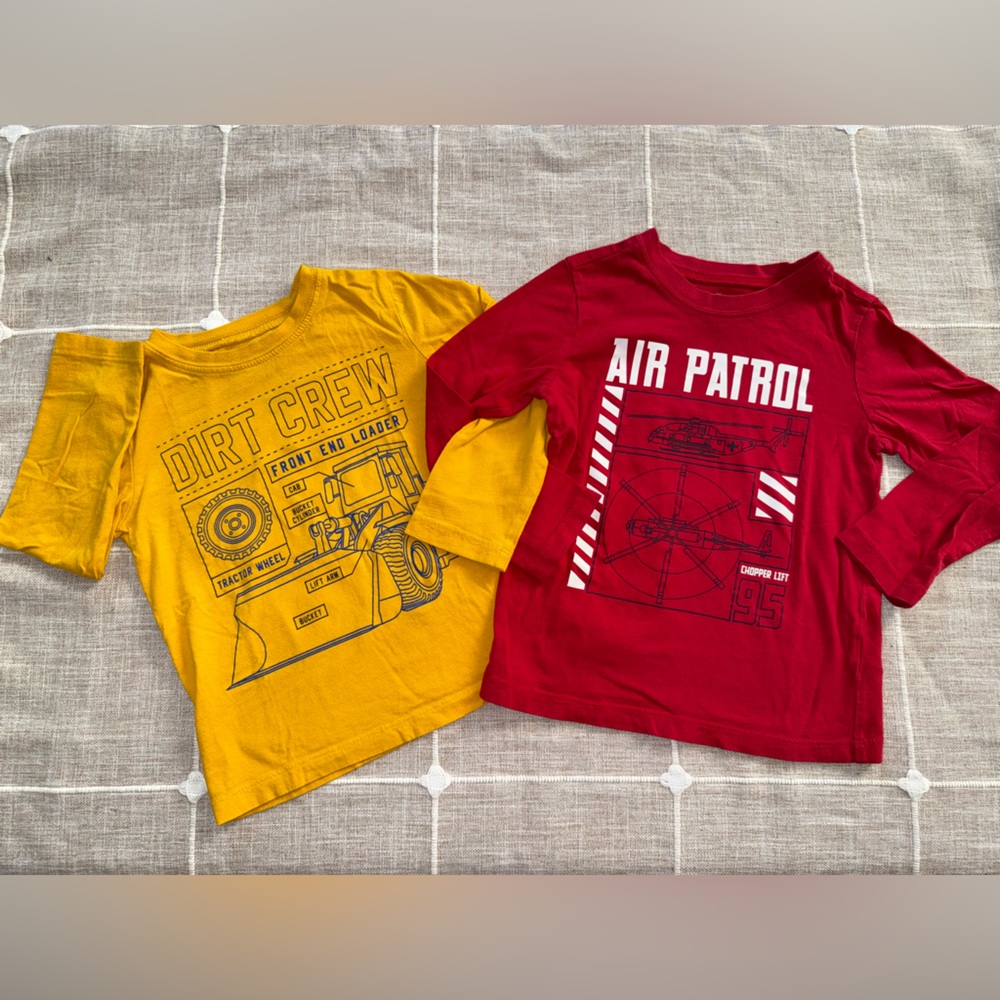 OshKosh B'gosh Long Sleeve Tees Yellow and Red